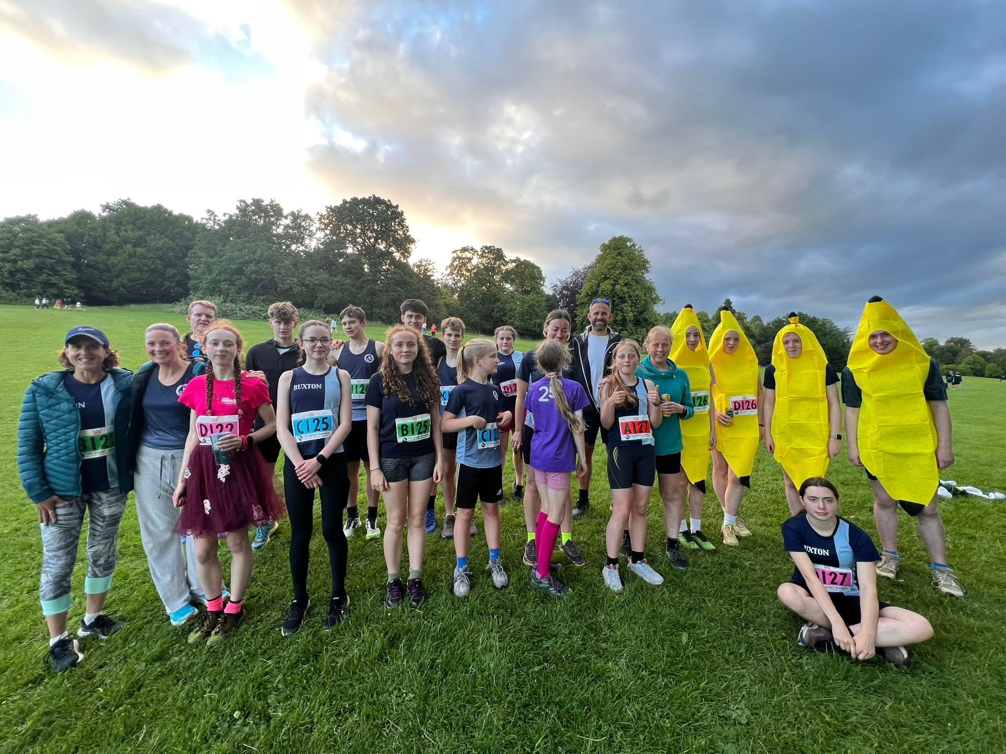 Buxton AC juniors enjoying a fancy-dress race