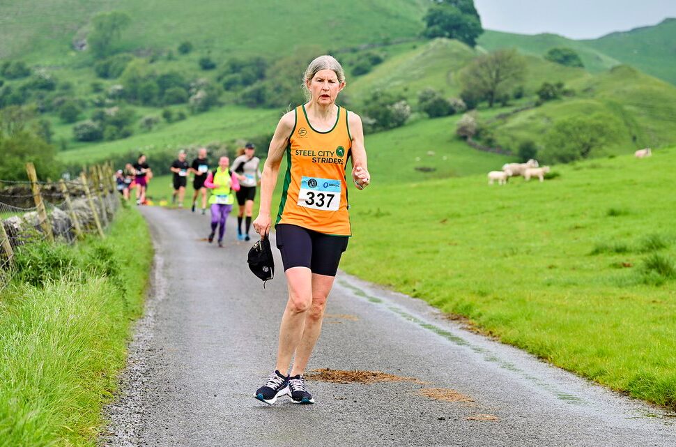 A runner on the scenic Buxton Half Marathon route